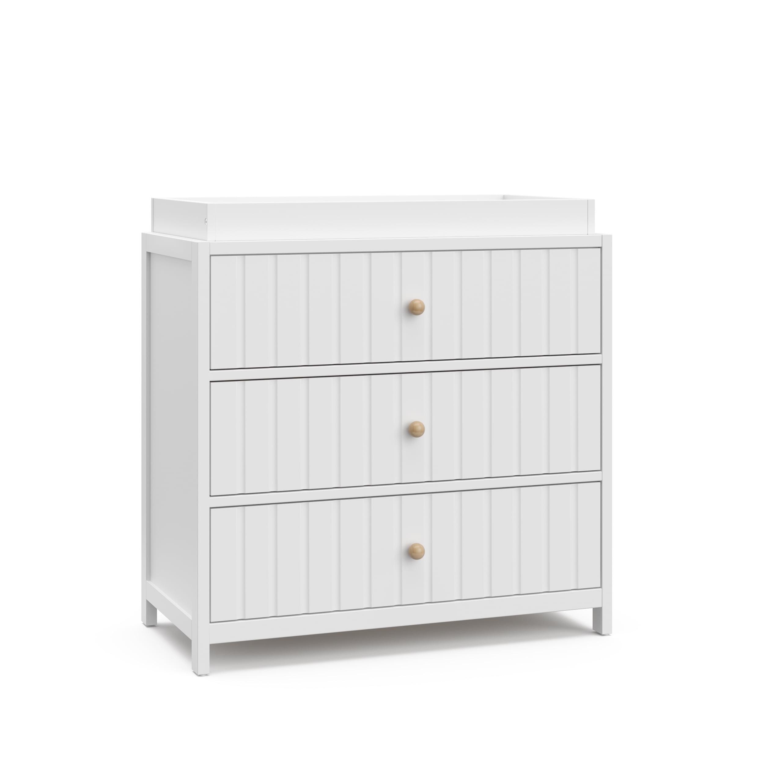 White 3-Drawer Chest with Changing Table Topper