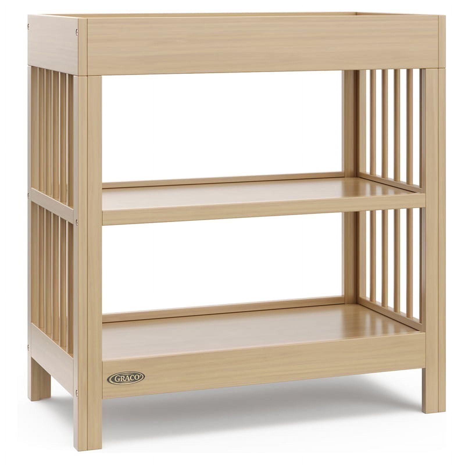 Driftwood Pine Wood Changing Table with Water-Resistant Pad