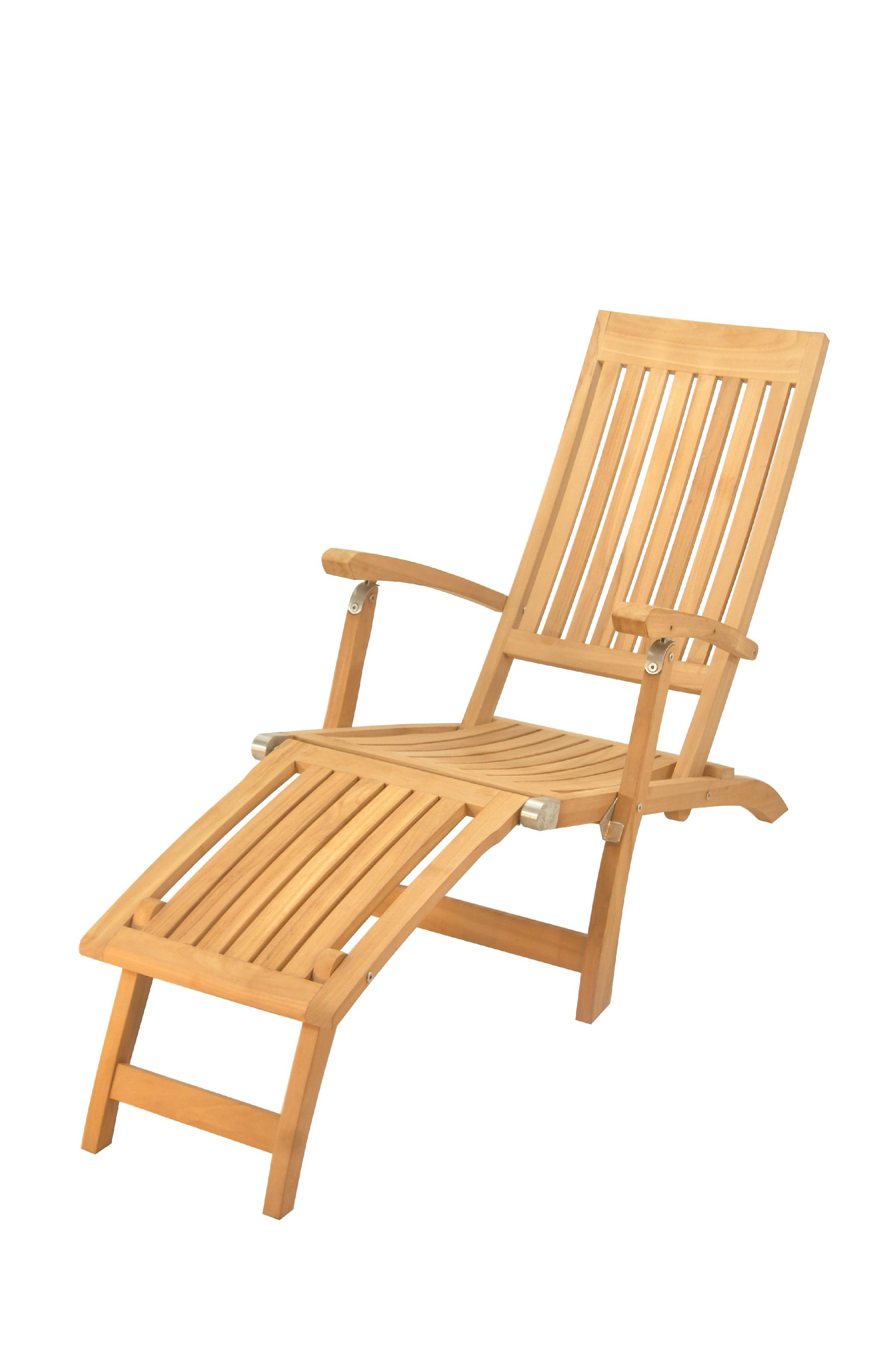 Grade A Teak Wood Multi-Position Chaise Lounger