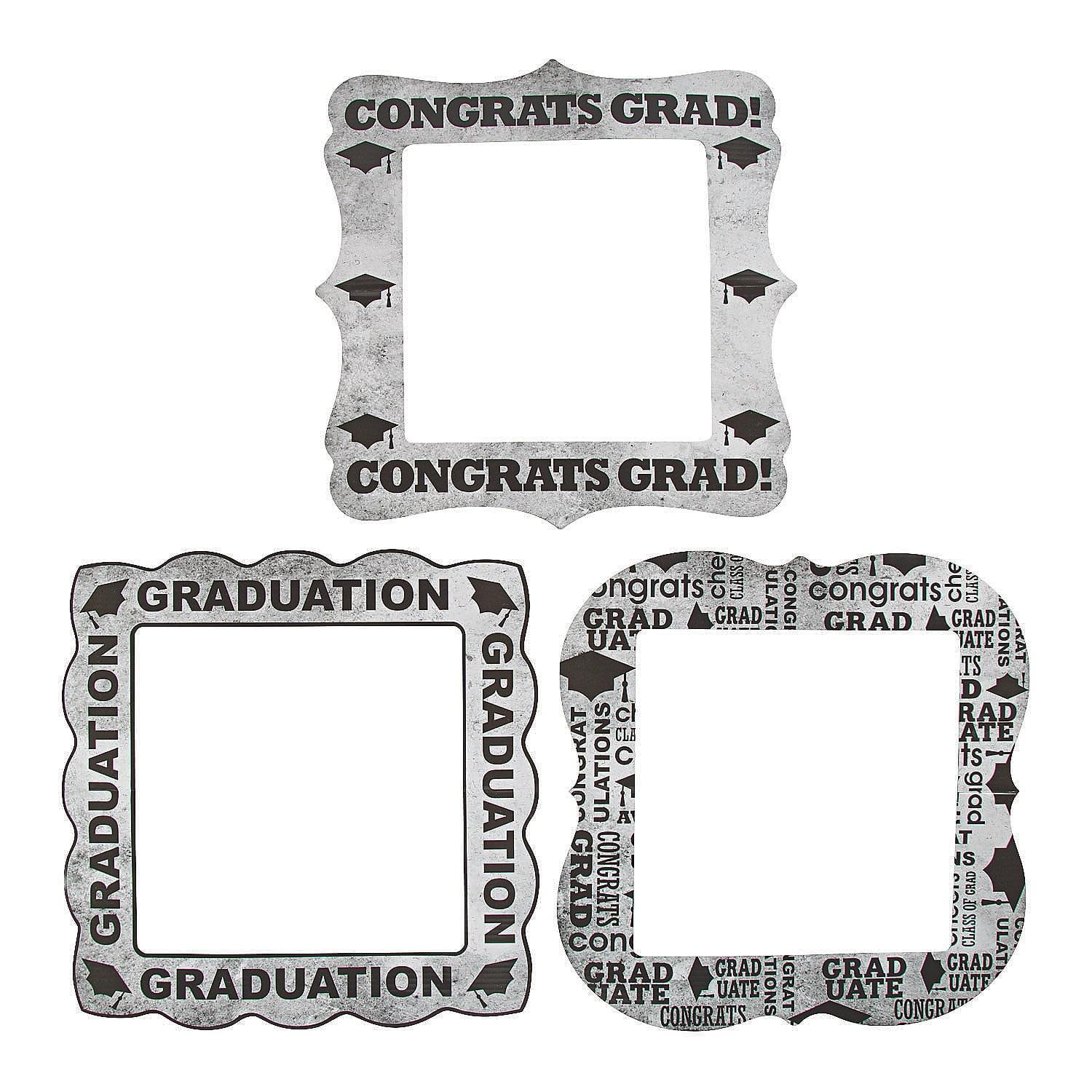 Marcos para Fotomatón de Graduación, Graduación, Decoración de Fiesta, 3 Piezas