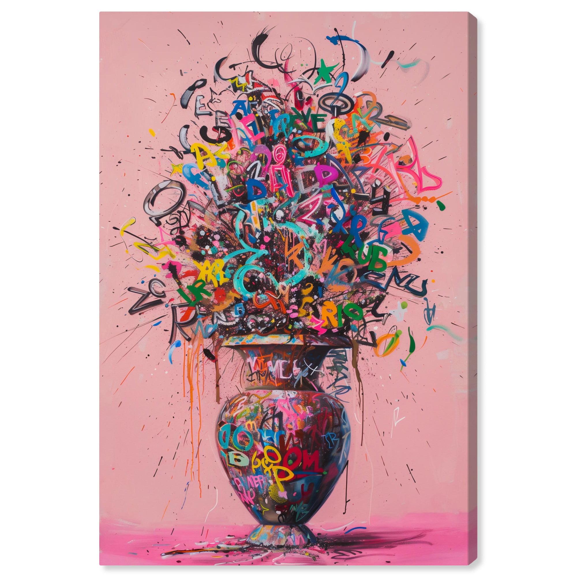 Art Remedy Graffiti Vase Canvas Graffiti Pop Art by Art Remedy