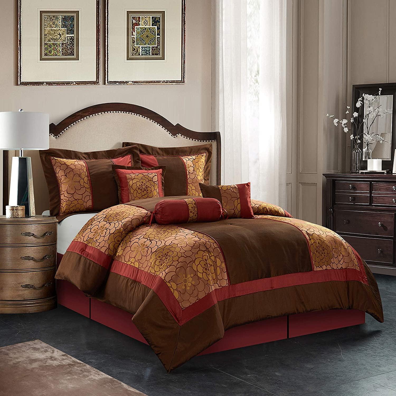 Nanshing America, Inc Sibyl 7 Piece Jacquard Comforter Set