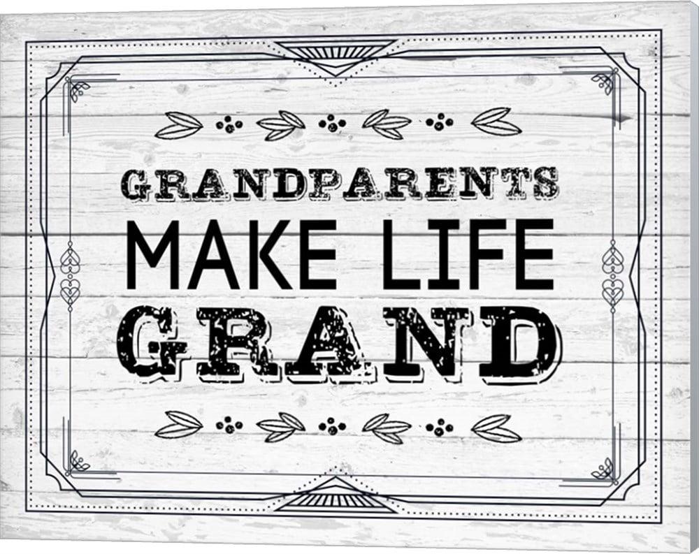 Trinx " Grandparents Make Life Grand - Painted Wood Background " by Color Me Happy