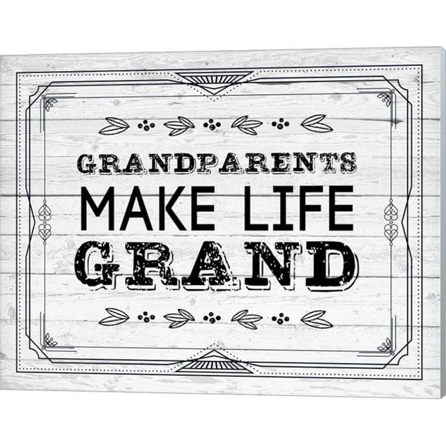 Trinx " Grandparents Make Life Grand - Painted Wood Background " by Color Me Happy