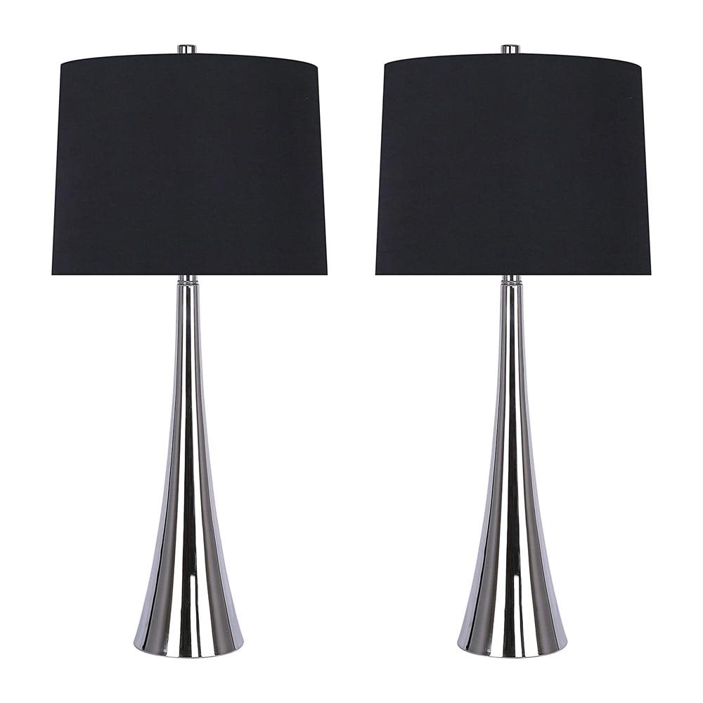 Grandview Gallery 29.5 Inch Tall Table Lamps, Polished Nickel (Set of 2)