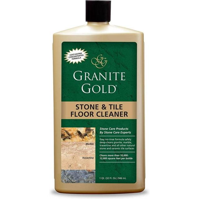 Granite Gold Stone And Tile Floor Cleaner - No-Rinse Deep Cleaning Granite, Marble, Travertine, Ceramic Solution - 32 Ounces (Packaging may vary)