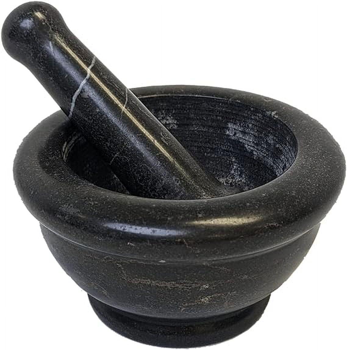 Black Granite 6.5 Inch Mortar and Pestle Set