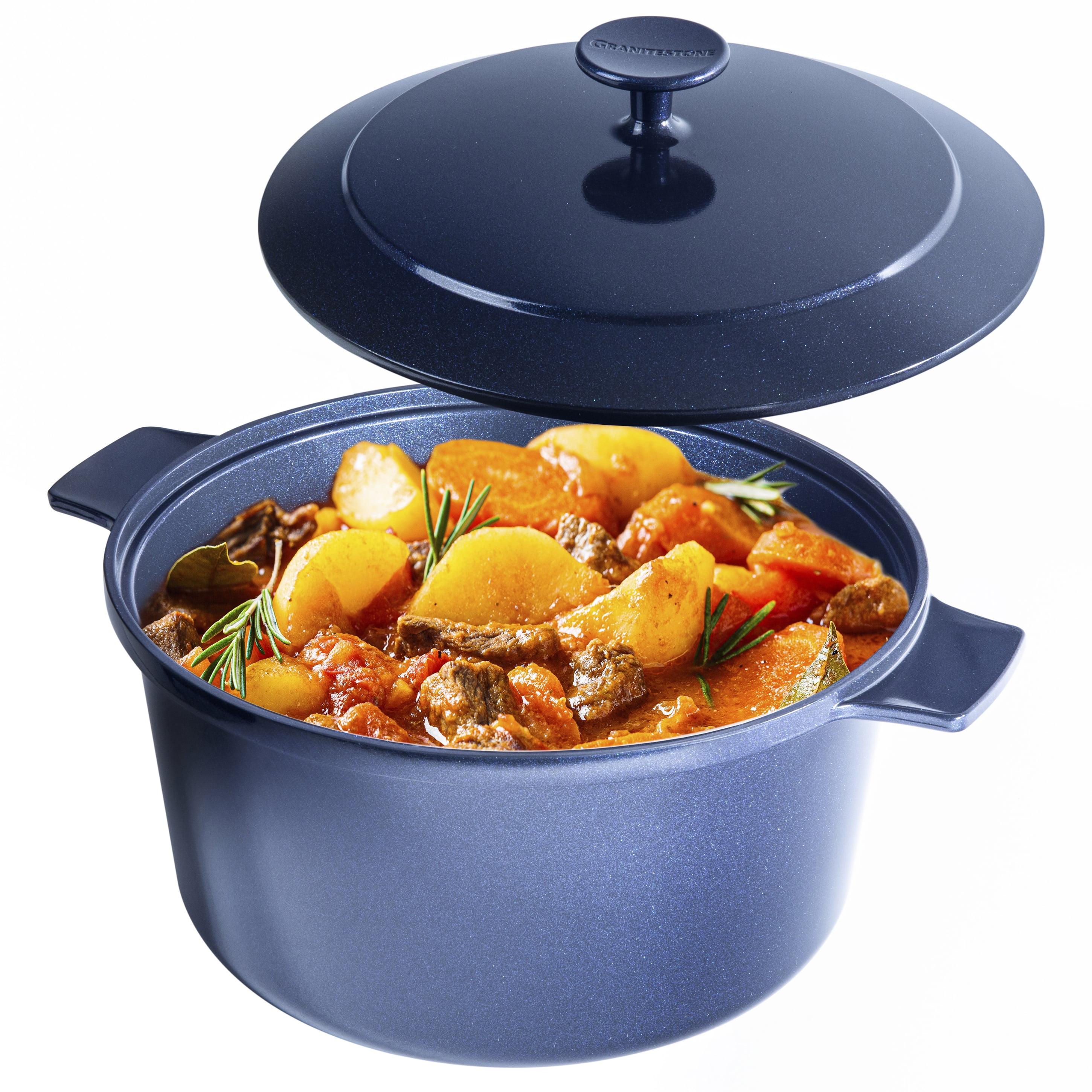 Classic Blue 6.5-Qt Aluminum Non-Stick Enameled Dutch Oven