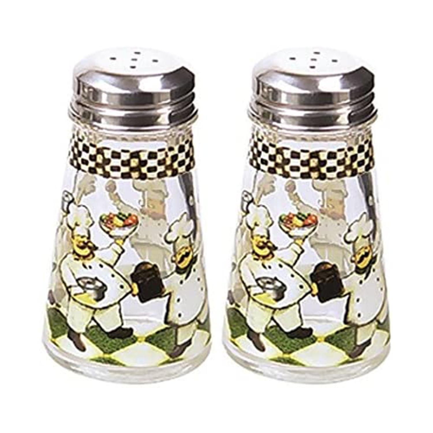 Grant Howard Hand Painted Chefs Tapered Salt and Pepper Shaker Set, Multicolor