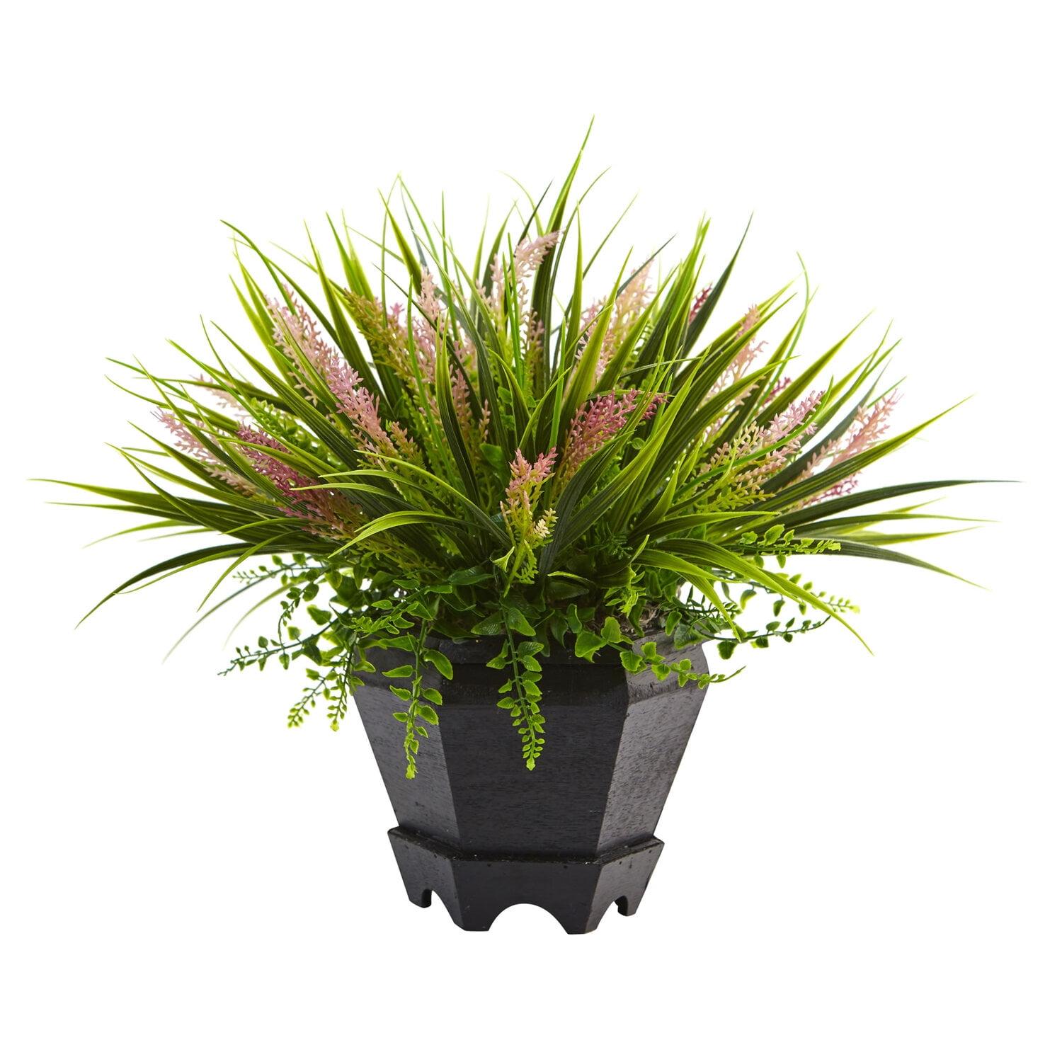 Grass with Planter by Nearly Natural