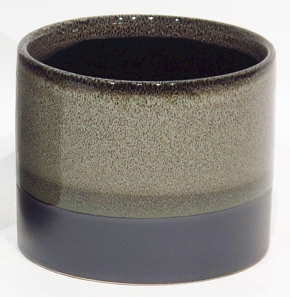 Unbranded Grey And Black Reactive Glaze Ceramic Planter