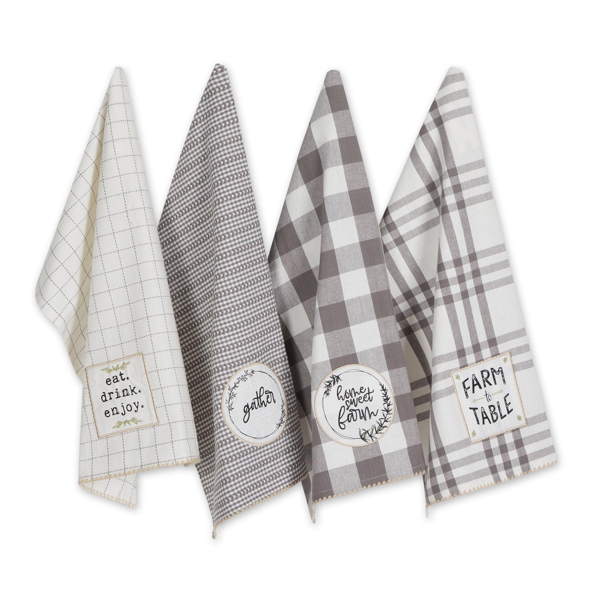 Plaid Waffle Dish Cloth Kitchen Towel