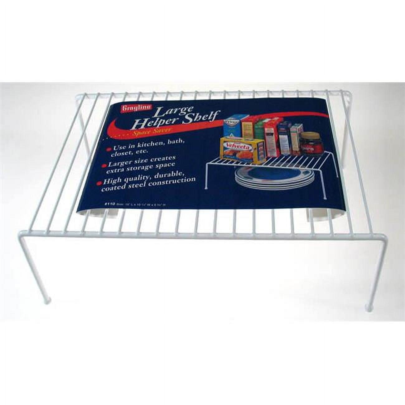 Grayline White PE Coated Steel Large Storage Shelf