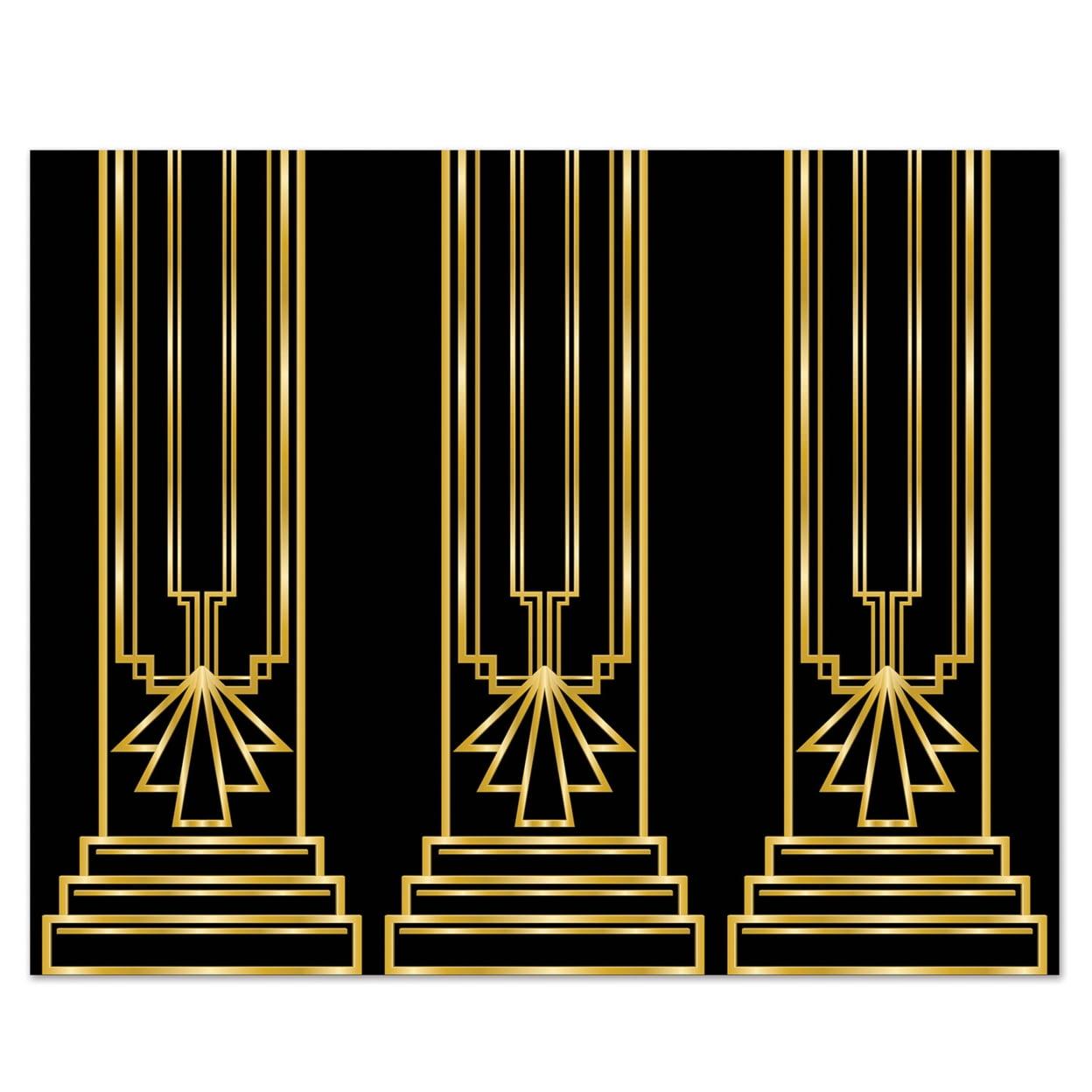 Beistle Great 20s Wall Backdrop, Decorative Wall Covering for Roaring Twenties Parties, Art Deco-Themed Photo Booths, Jazz Night Celebrations, Speakeasy Events, Vintage Decorations, 4' x 30'