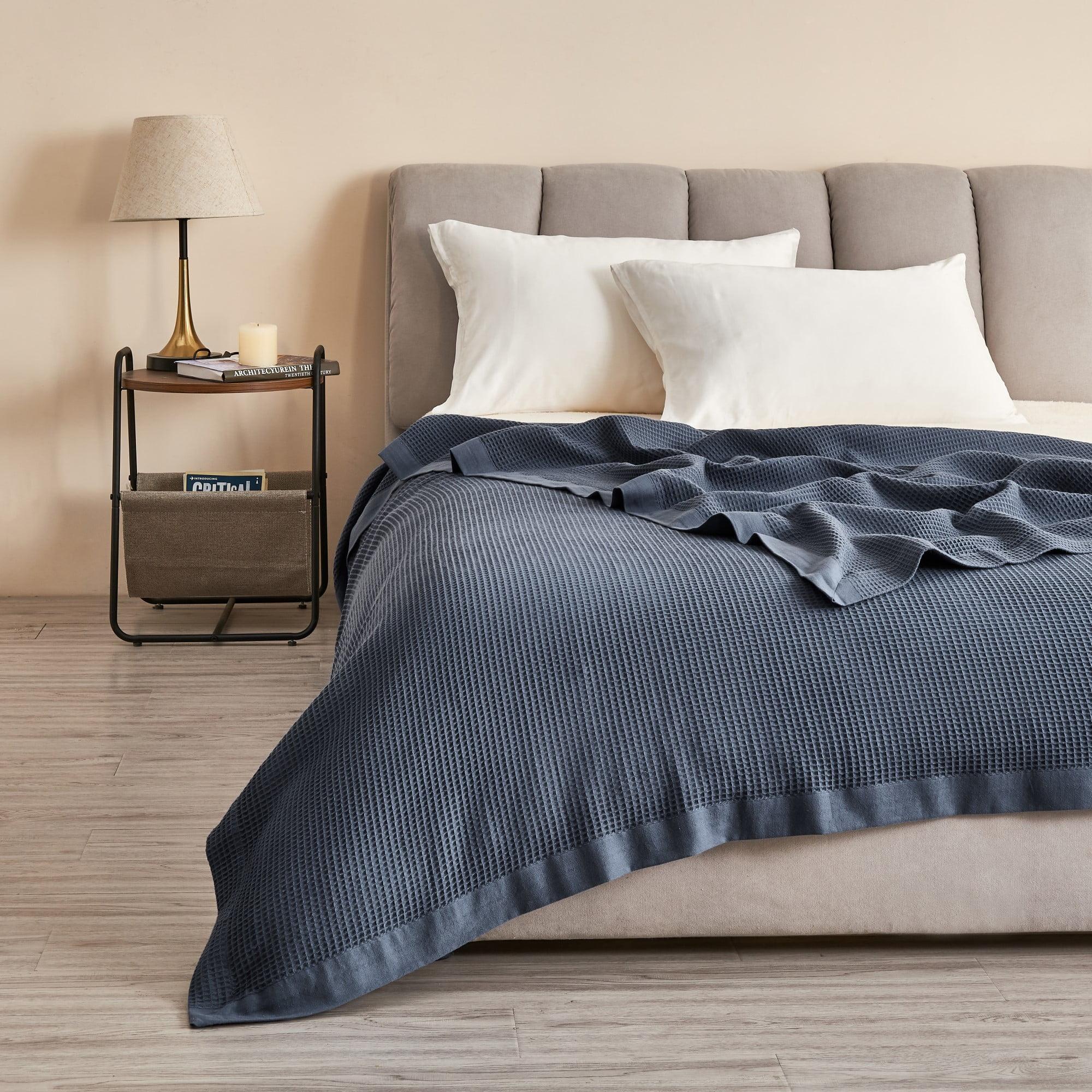 FreshFolds 100% Cotton Lightweight Waffle Weave Summer Blanket