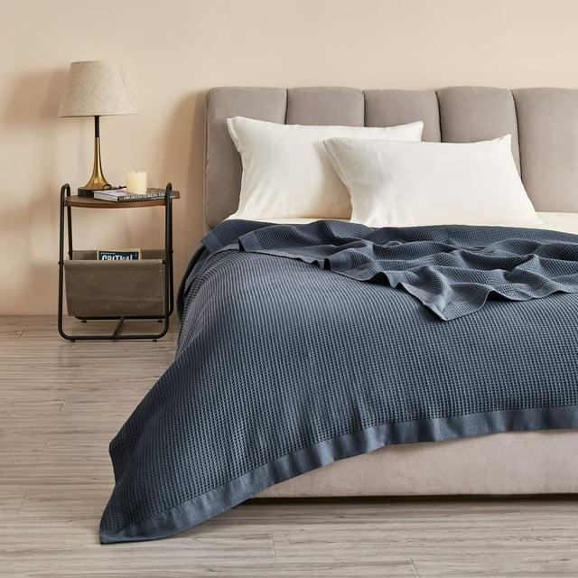 100% Cotton Lightweight Waffle Weave Summer Blanket