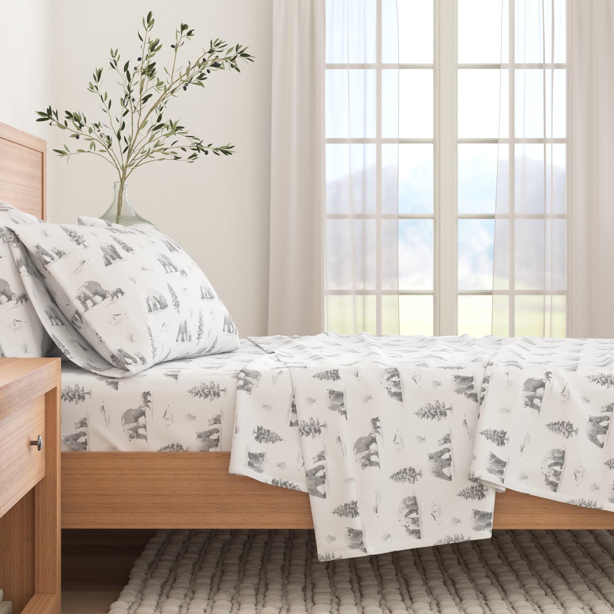 FreshFolds 100% Cotton Lodge Printed Flannel Sheet Set