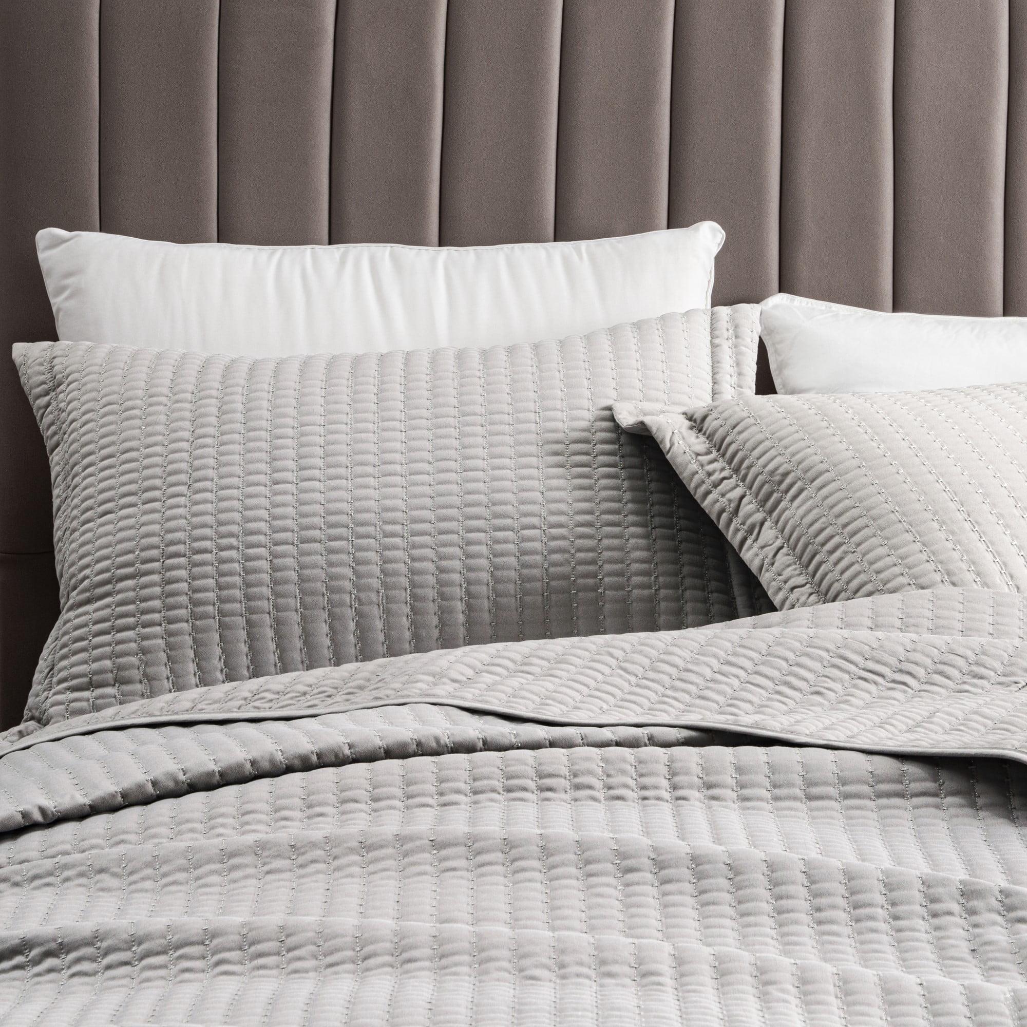 FreshFolds Modern & Contemporary Stripe Stitched Quilt Set with Shams