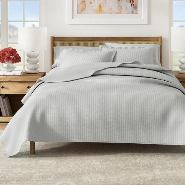 FreshFolds Modern & Contemporary Stripe Stitched Quilt Set with Shams