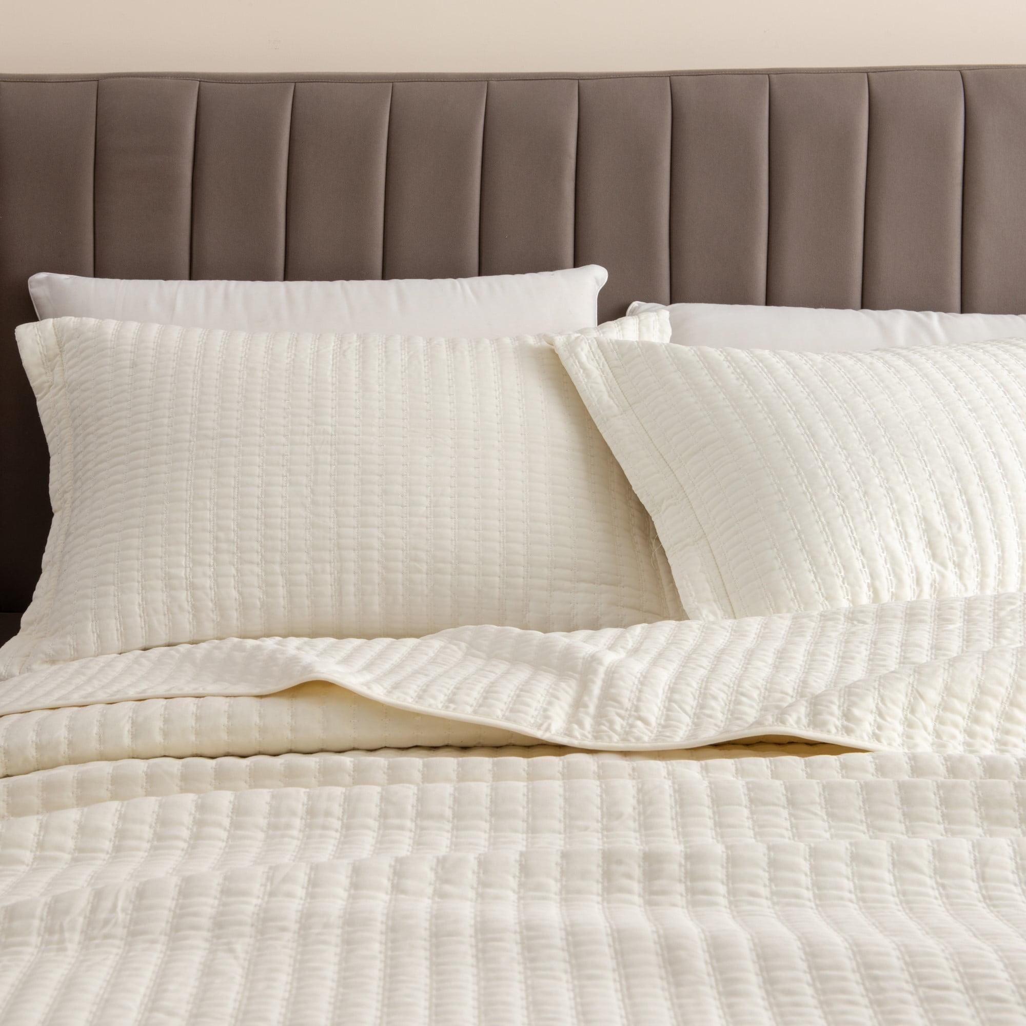 FreshFolds Modern & Contemporary Stripe Stitched Quilt Set with Shams