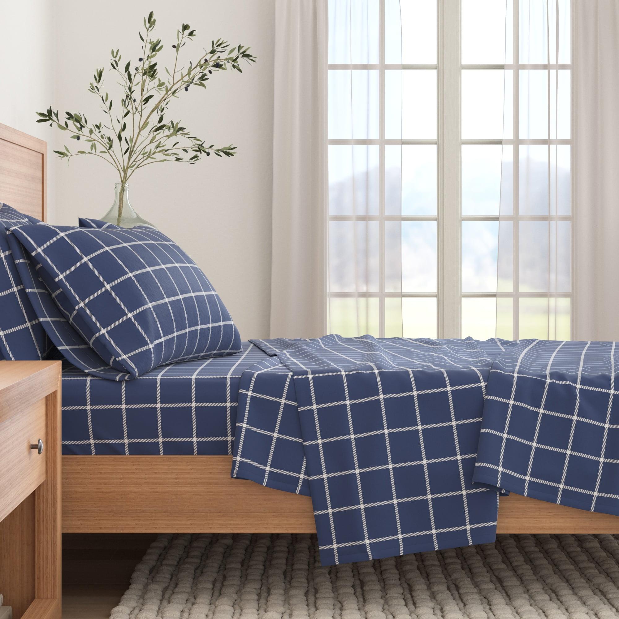 FreshFolds 100% Cotton Cozy Solid Flannel Sheet Set