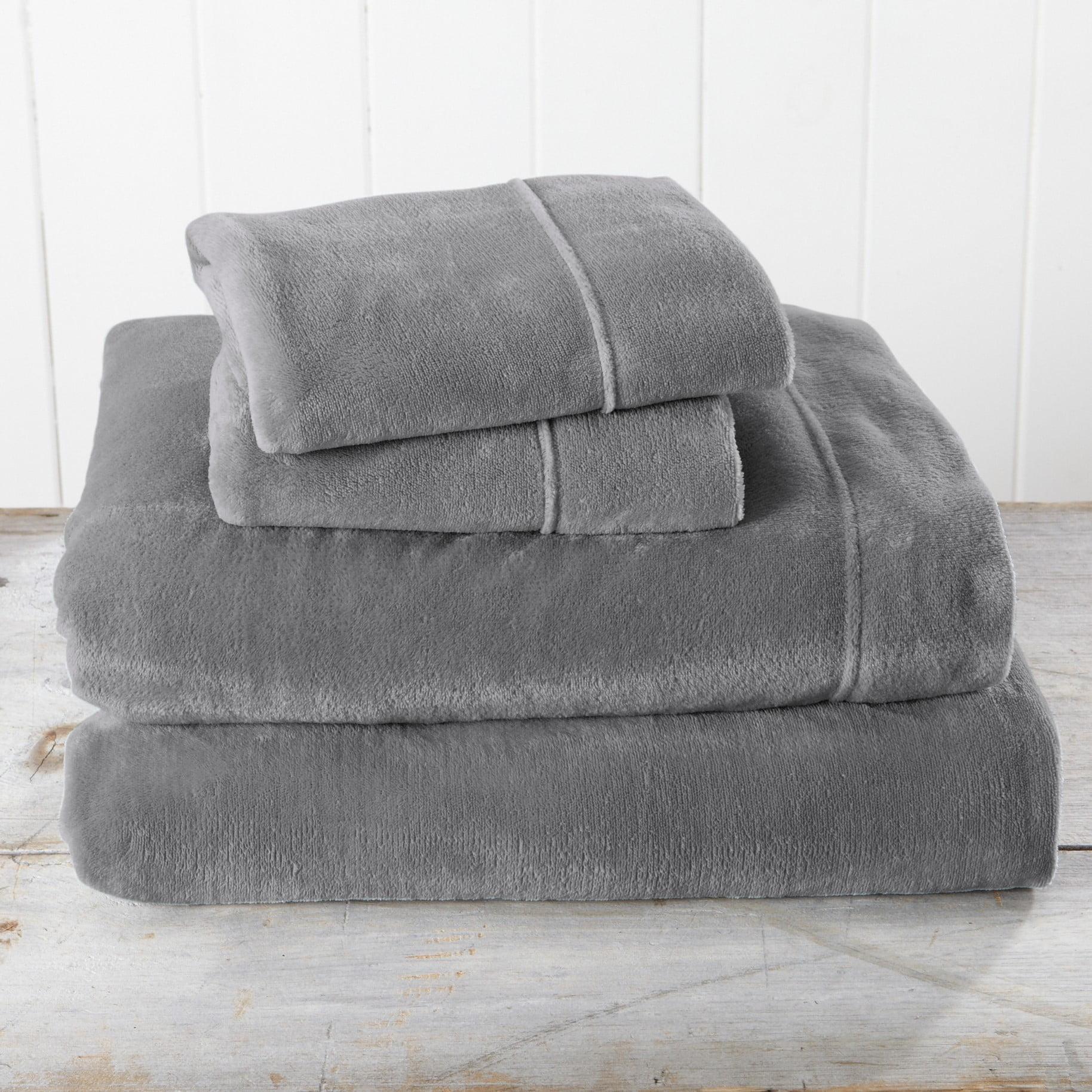FreshFolds Ultra Soft Micro Plush Velvet Solid Sheet Sets