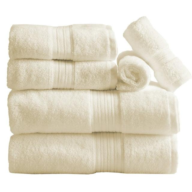 FreshFolds Super Soft 100% Ringspun Cotton Quick-Dry 6-Piece Towel Set