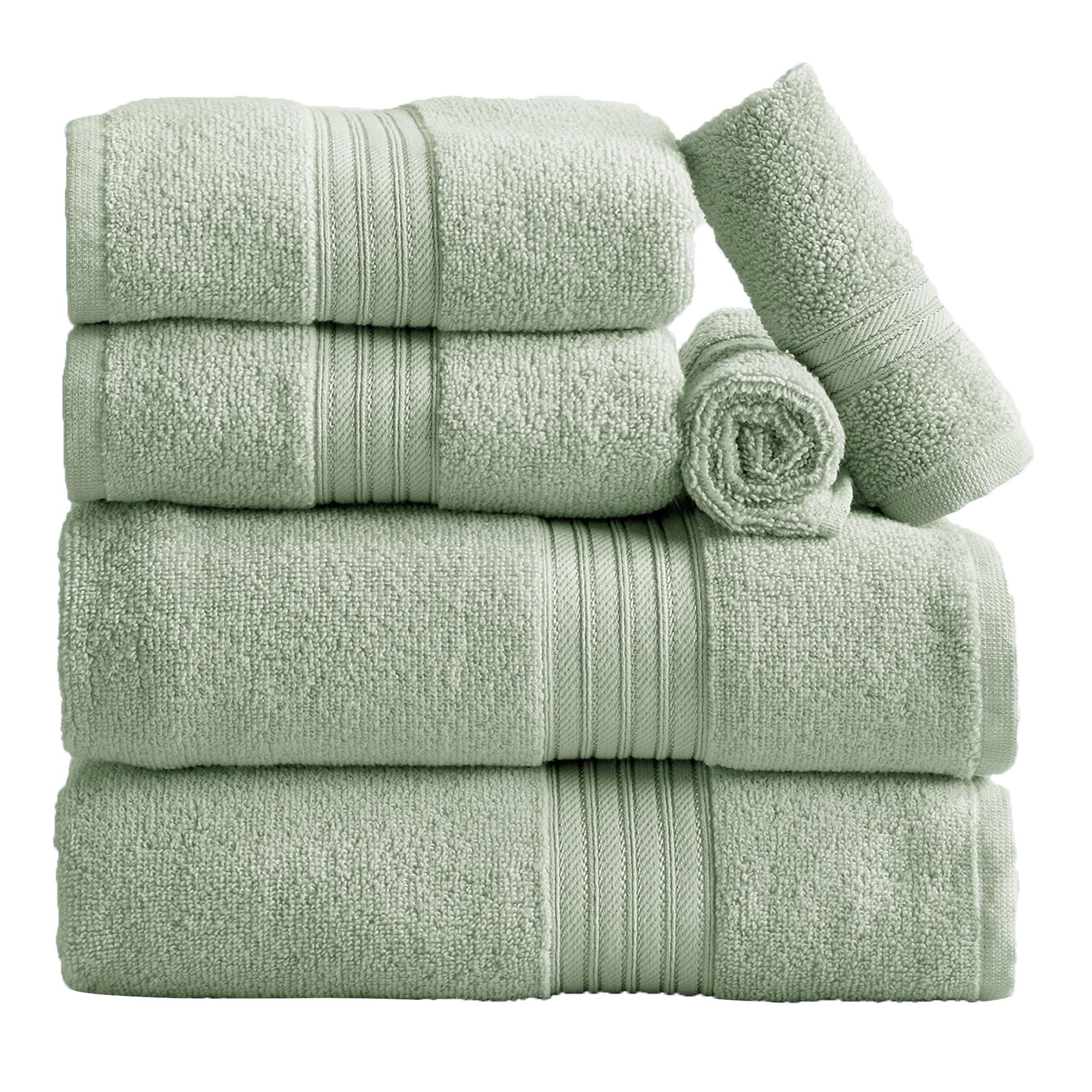 FreshFolds Super Soft 100% Ringspun Cotton Quick-Dry 6-Piece Towel Set
