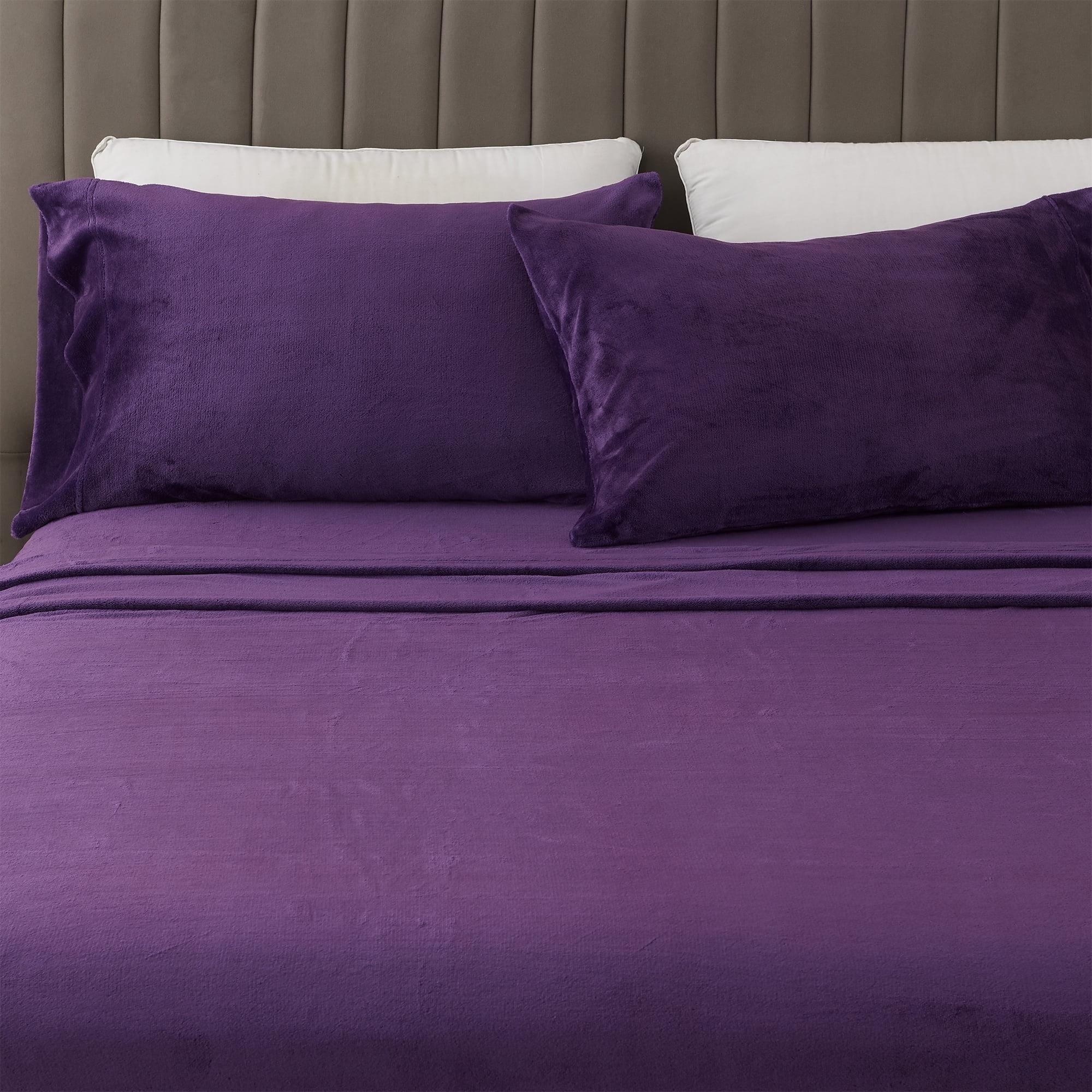 Solid Velvet Plush Fleece Sheet Set - Great Bay Home