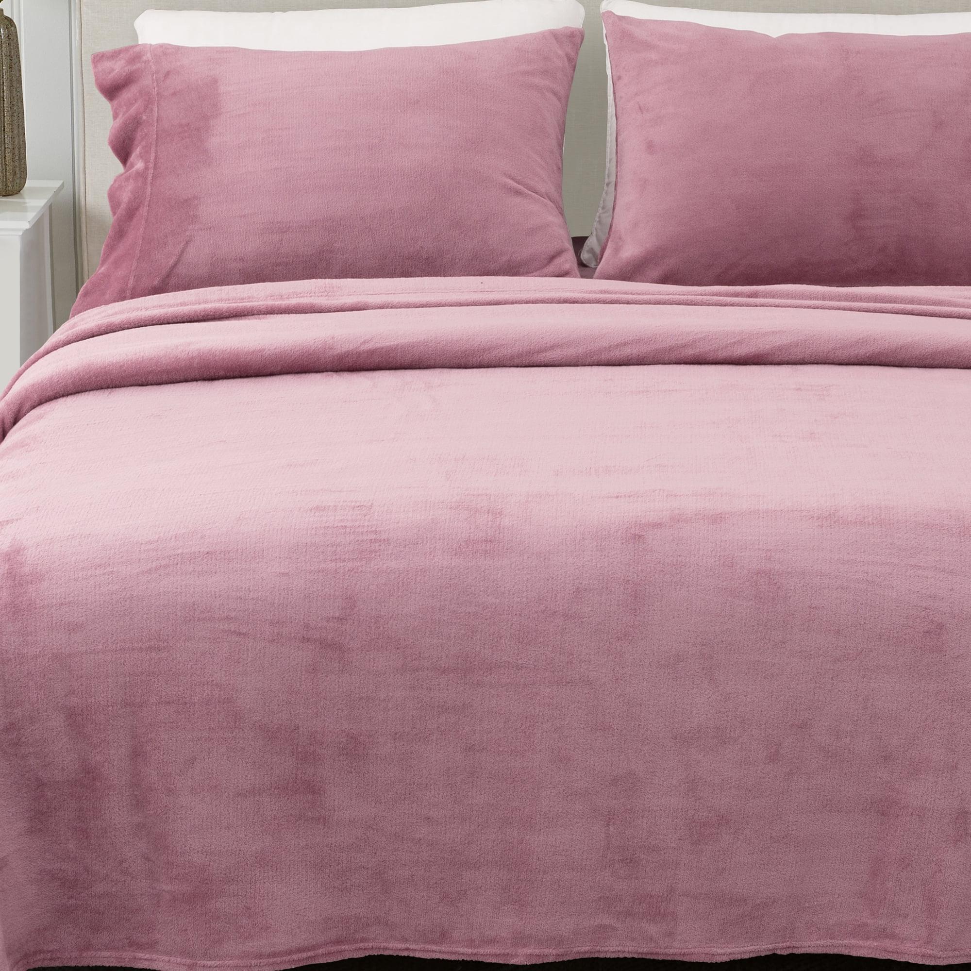 Solid Velvet Plush Fleece Sheet Set - Great Bay Home