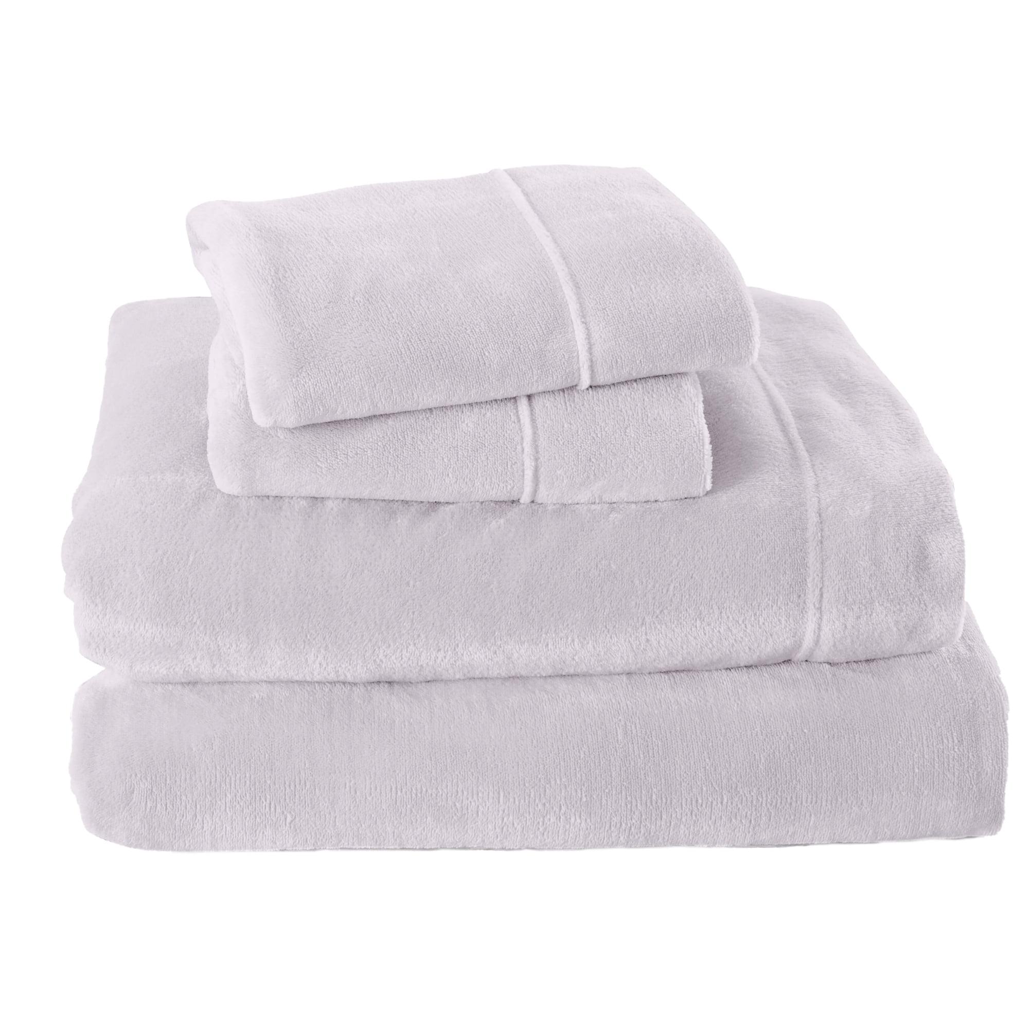 Lilac Twin Velvet Plush Microfiber Deep Pocket Sheet Set