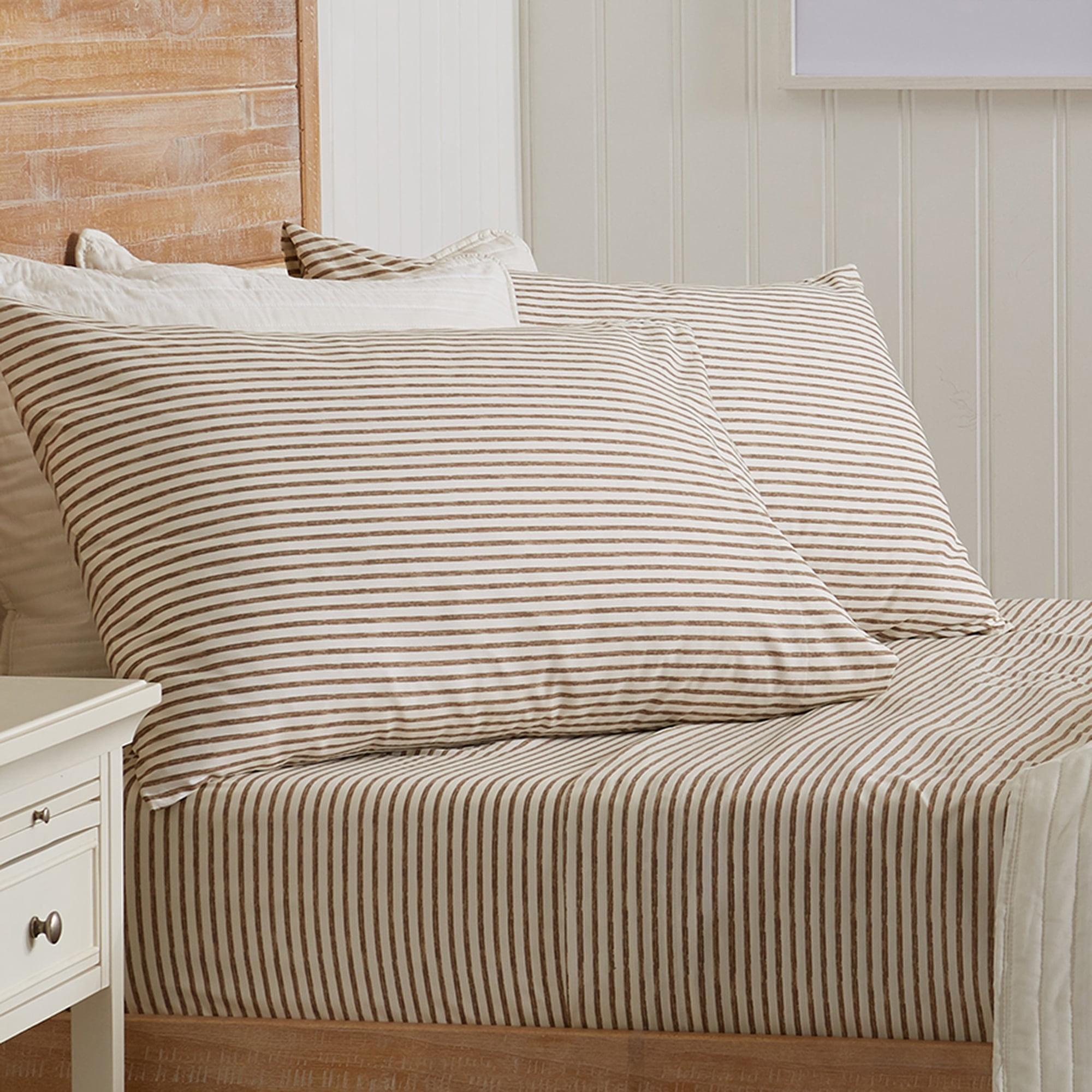 Great Bay Home Striped Microfiber Wrinkle Resistant Sheet Set