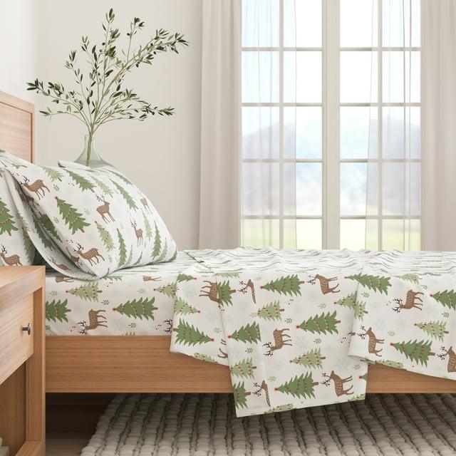 FreshFolds 100% Cotton Lodge Printed Flannel Sheet Set