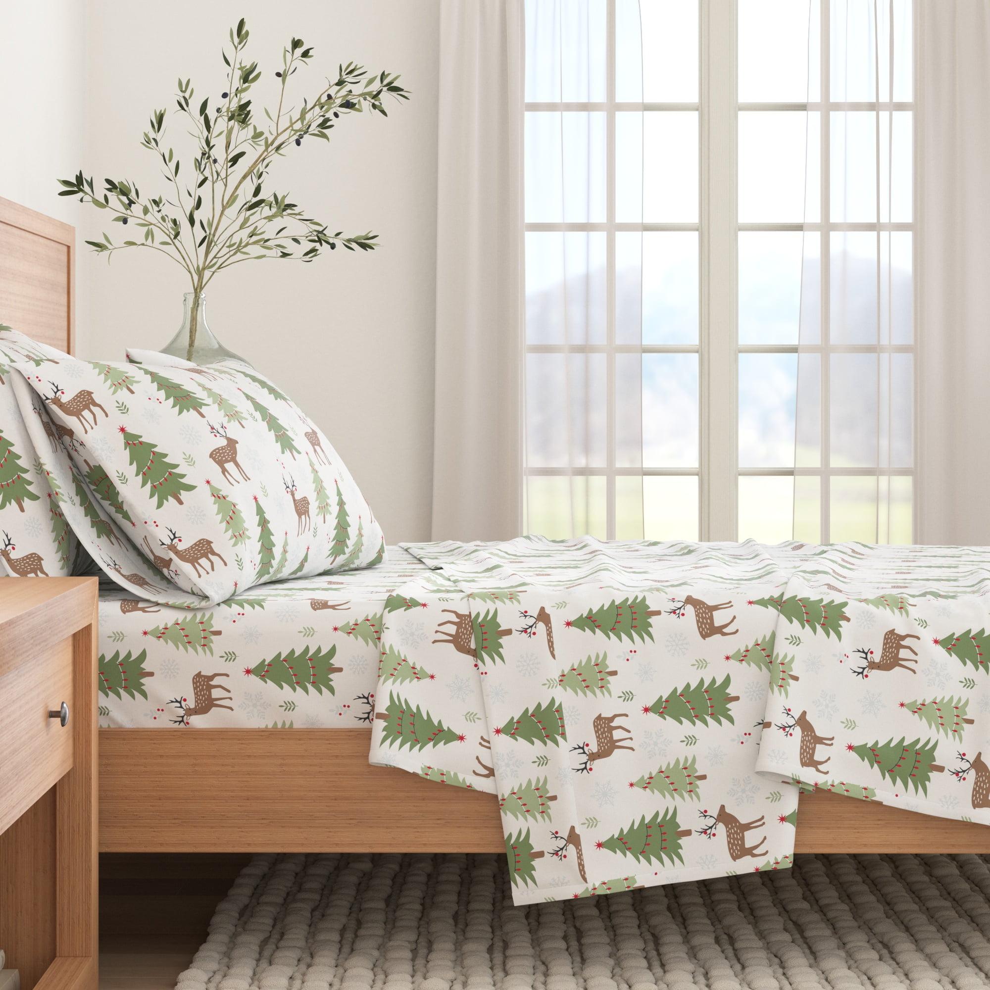 100% Cotton Lodge Printed Flannel Sheet Set