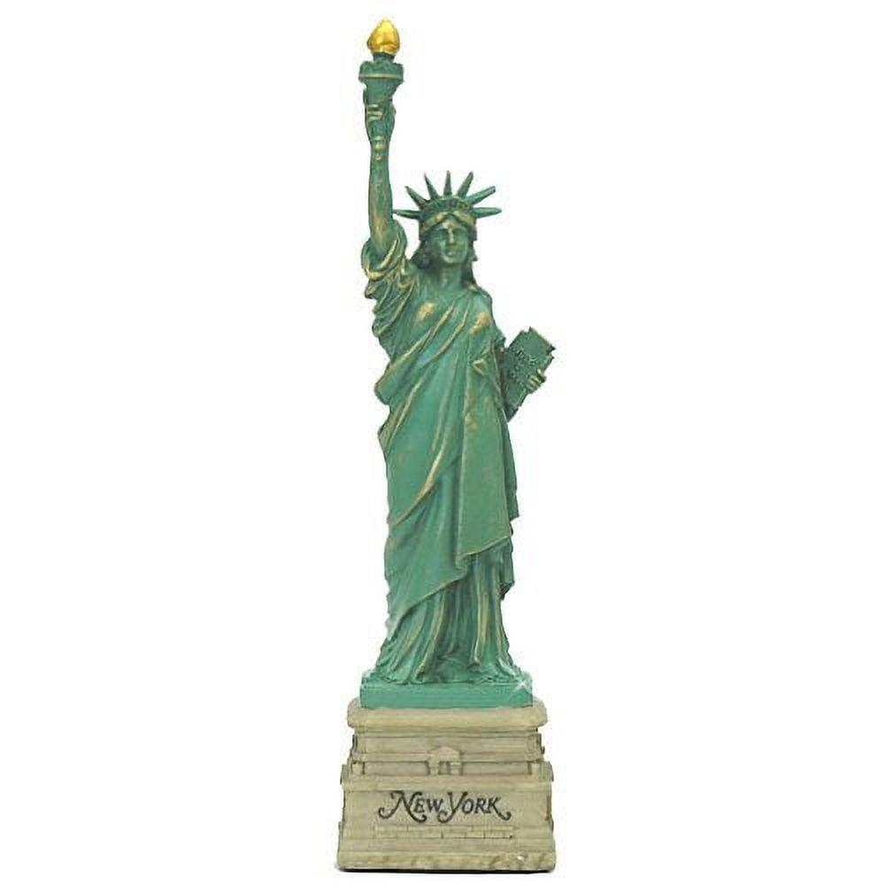 6-Inch Copper Tint Statue of Liberty Replica with Tall Base