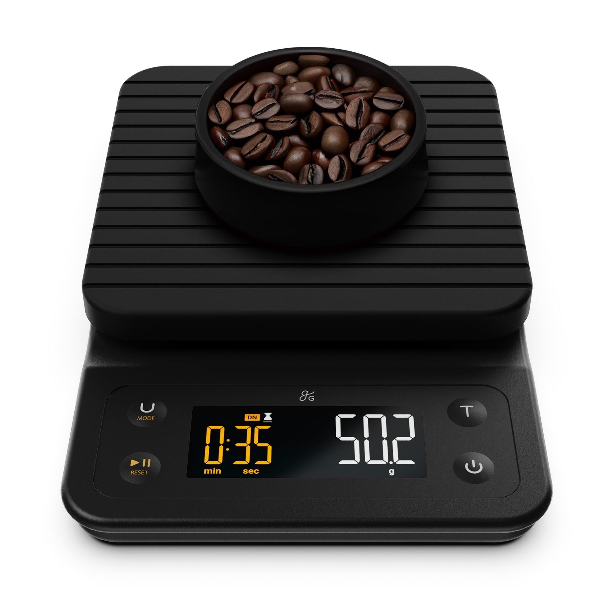 Onyx Black Digital Coffee Scale with Timer and Silicone Cover