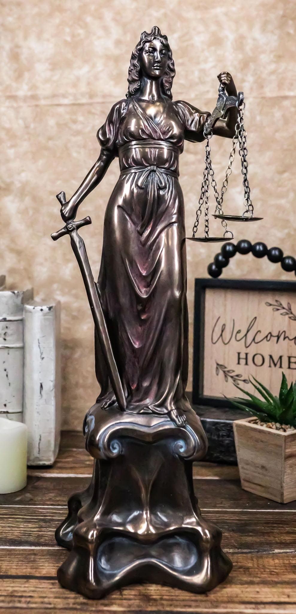 Greek Goddess Lady of Justice Statue 16"H La Justicia Themis Dike Figurine Decor