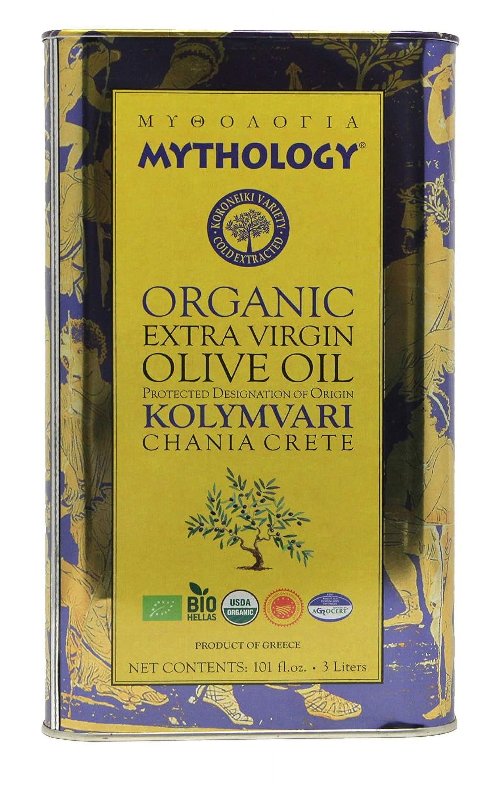 Mythology Organic Extra Virgin Olive Oil, Cold Pressed, 3 Liters