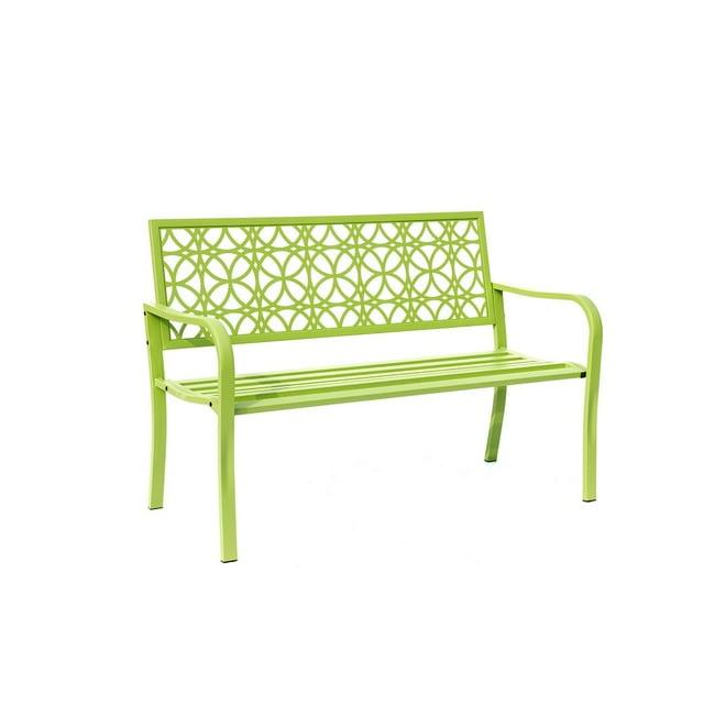 Hi-Line Gift Ltd. All-Steel Garden Bench for Timeless Appeal