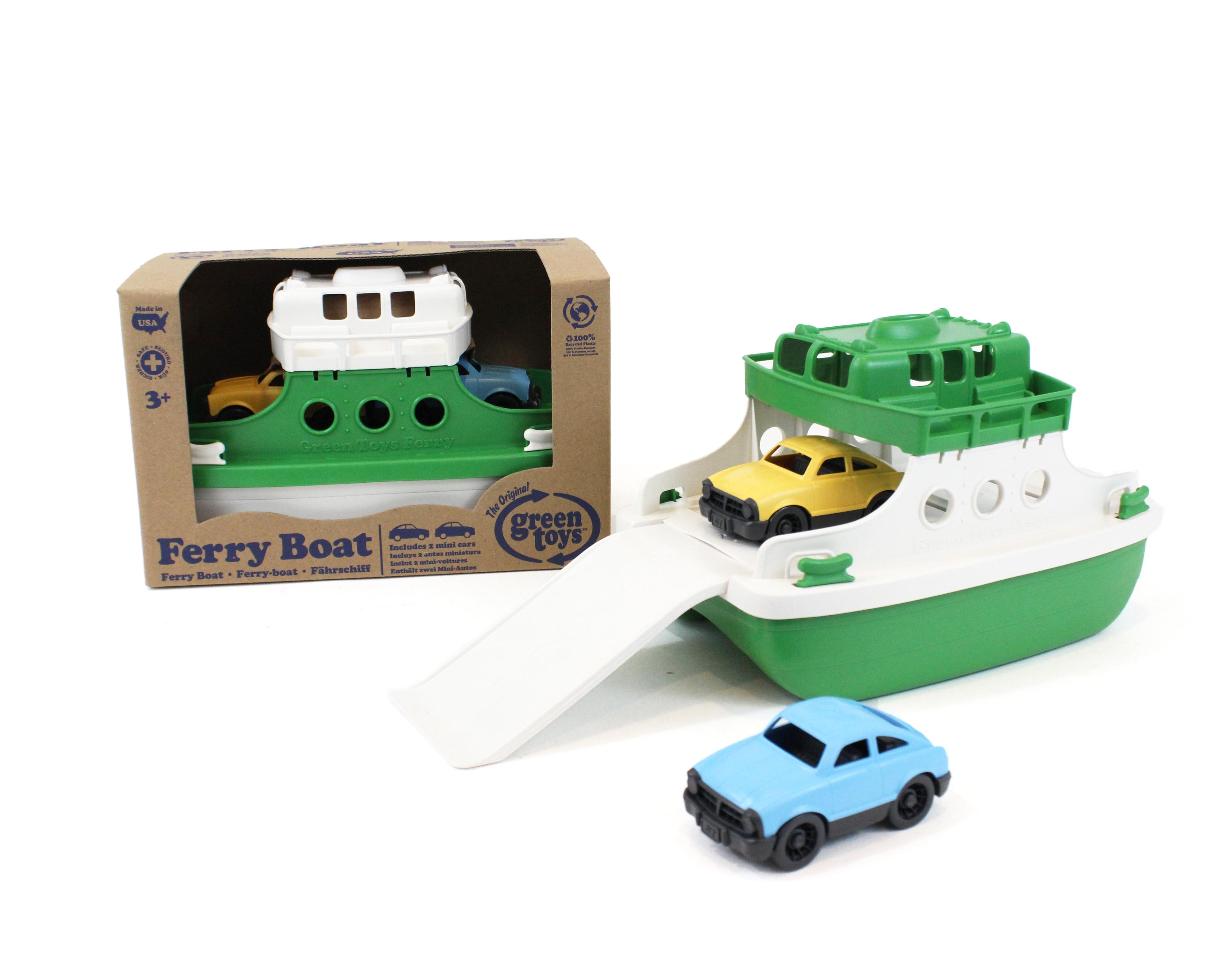 Green Toys Ferry Boat Bathtub Toy, Green/White, for Unisex Child Ages 3+