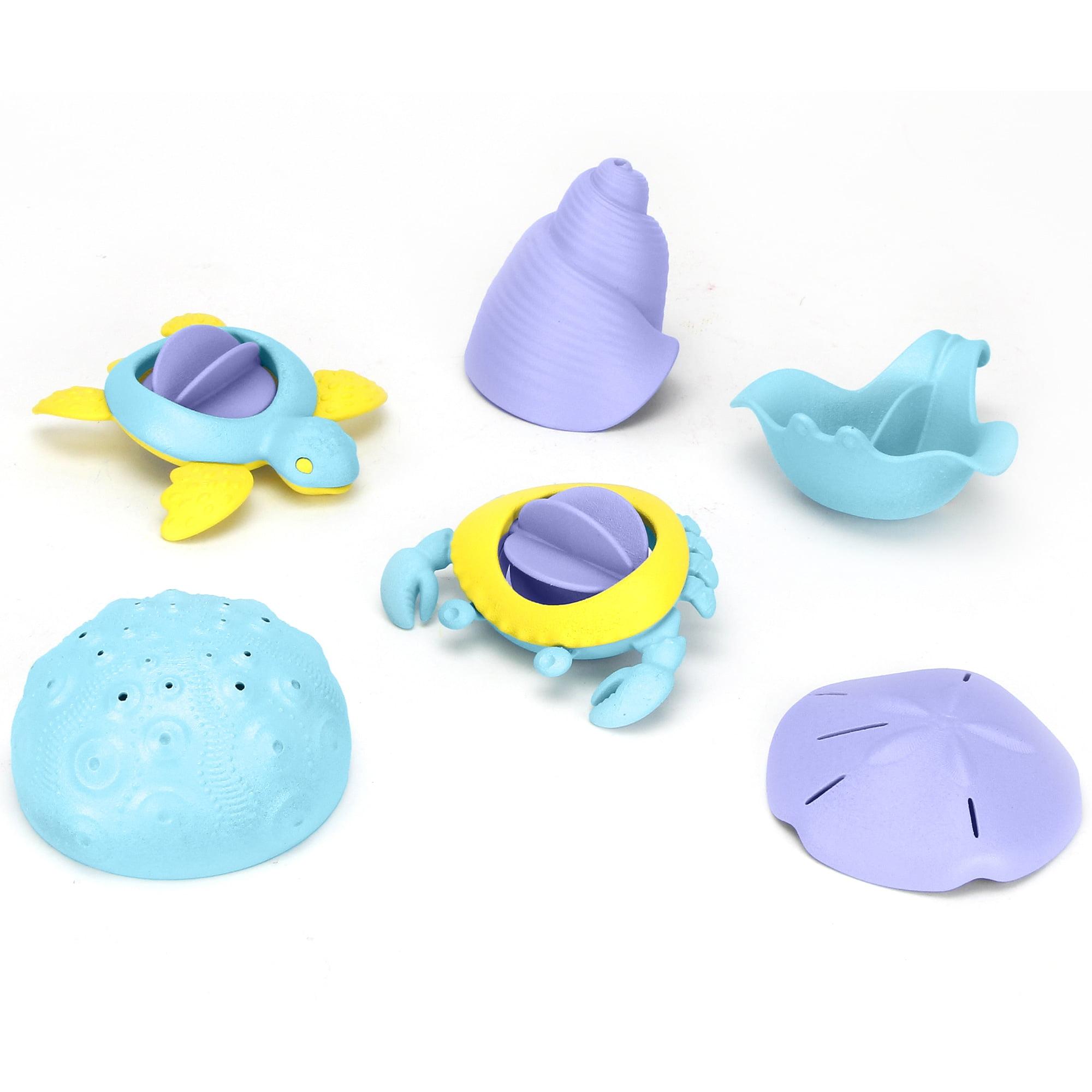 Green Toy: Sea Life Set, 6 Piece Bath Set