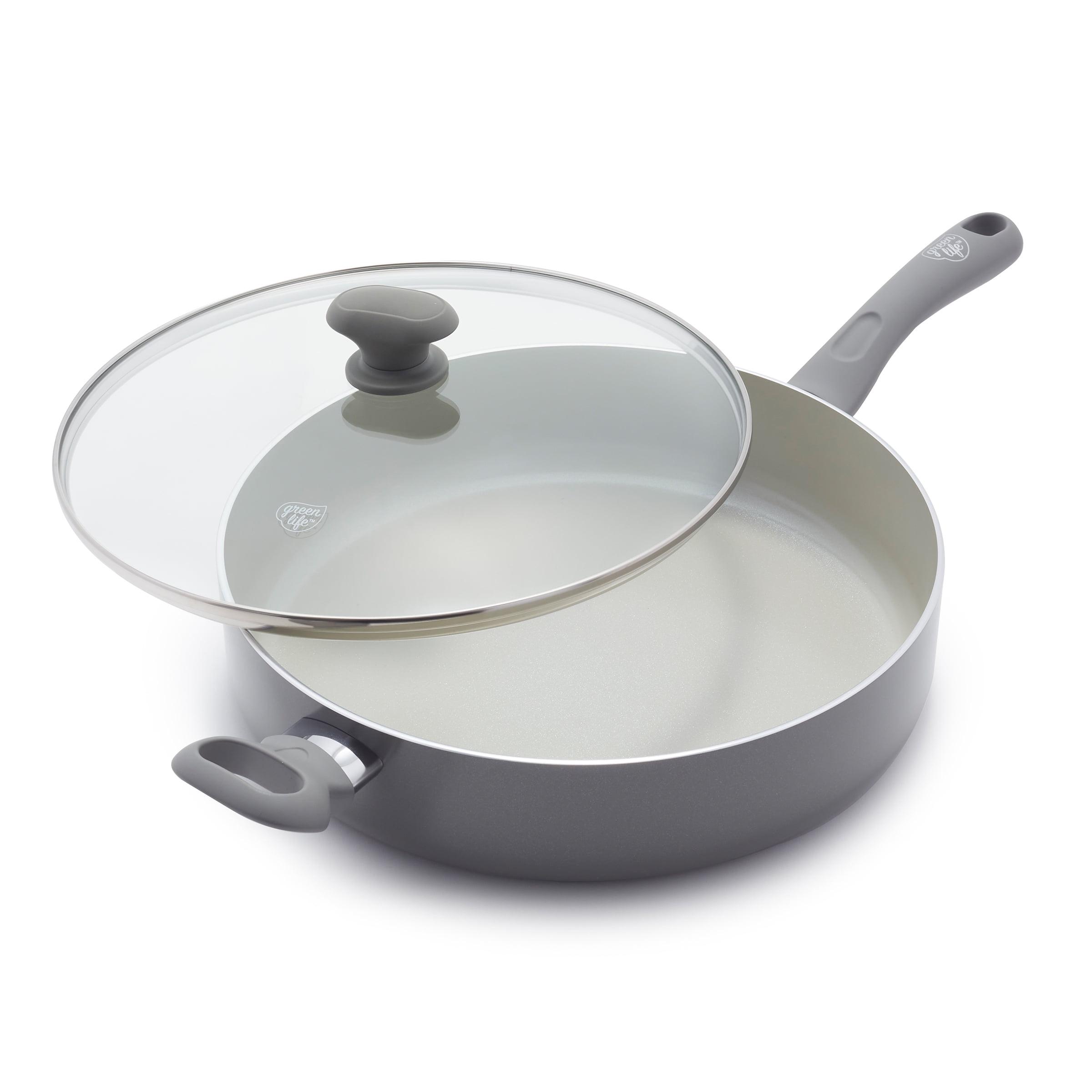 Gray 5 Quart Nonstick Aluminum Saute Pan with Lid