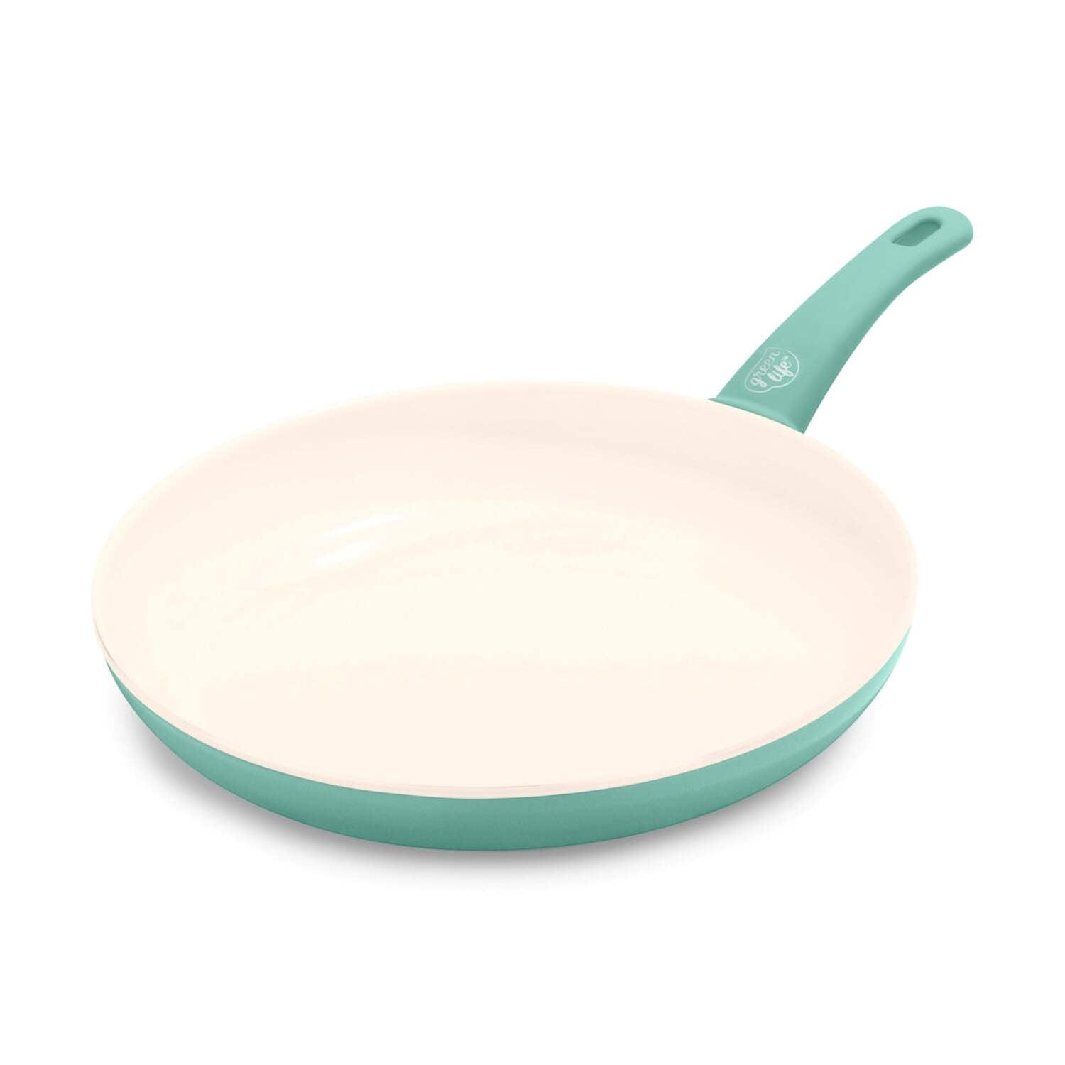 Turquoise Aluminum 12" Ceramic Nonstick Frypan Skillet