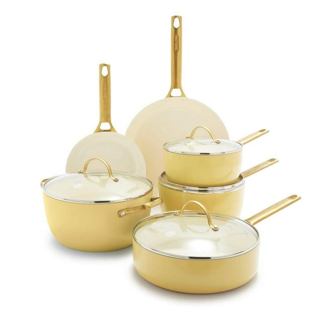 GreenPan Reserve Hard Anodized Healthy Ceramic Nonstick 10 Piece Cookware Set