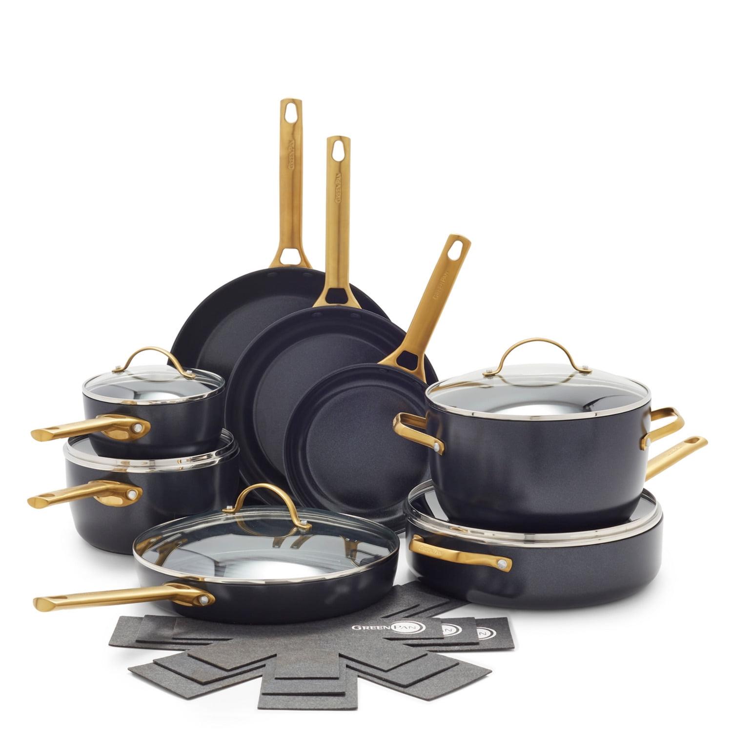 GreenPan GreenPan Reserve Black Healthy Ceramic Nonstick 16-piece Cookware Set