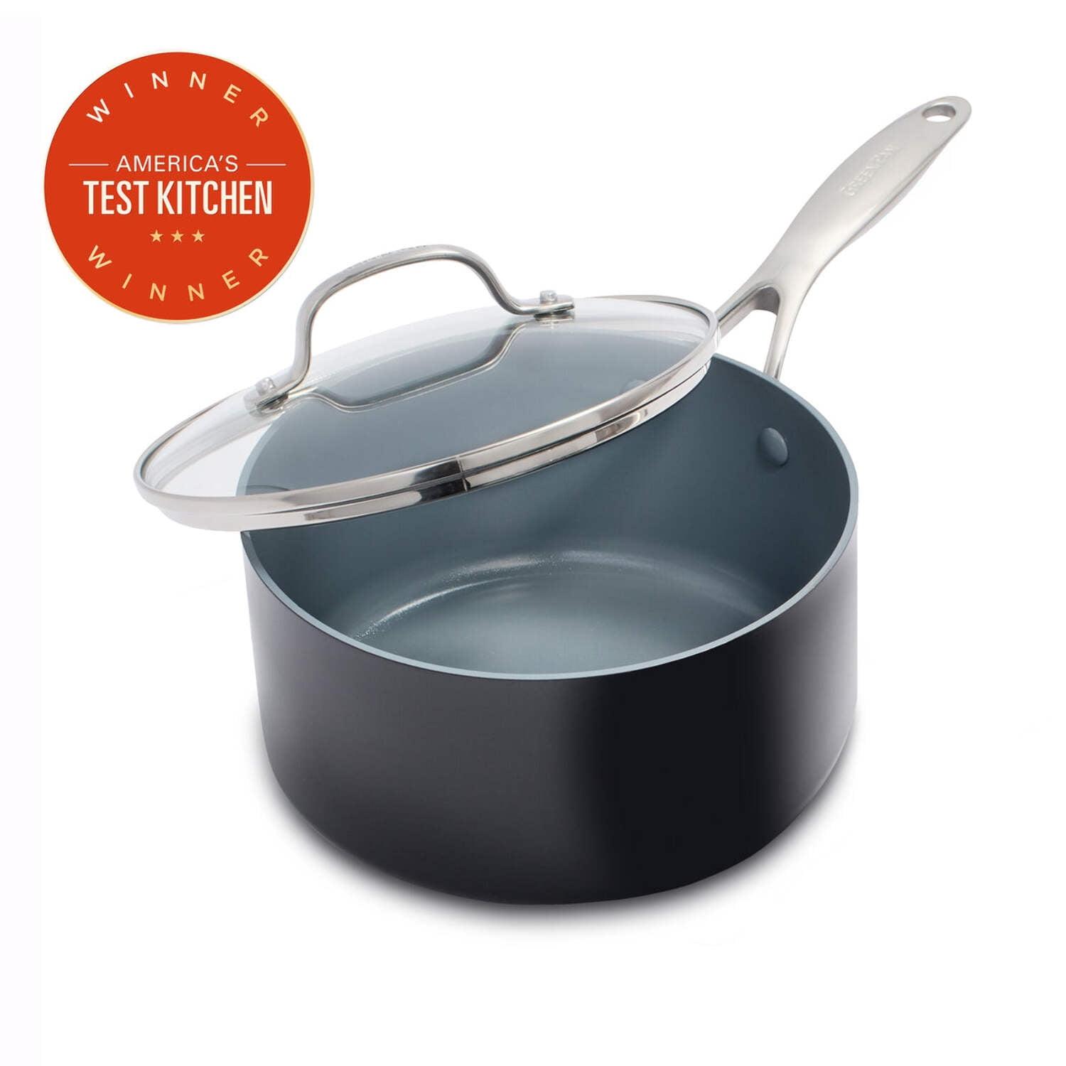 GreenPan Valencia Pro Healthy Ceramic Nonstick 2qt Saucepan With Lid