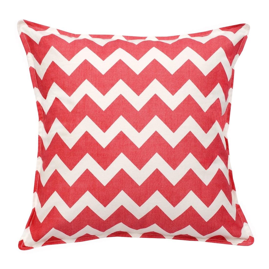 Kensington Garden 20"x20" Oversize Chevron Cotton Canvas Square Throw Pillow: Indoor, Zipper Closure, Removable Cover