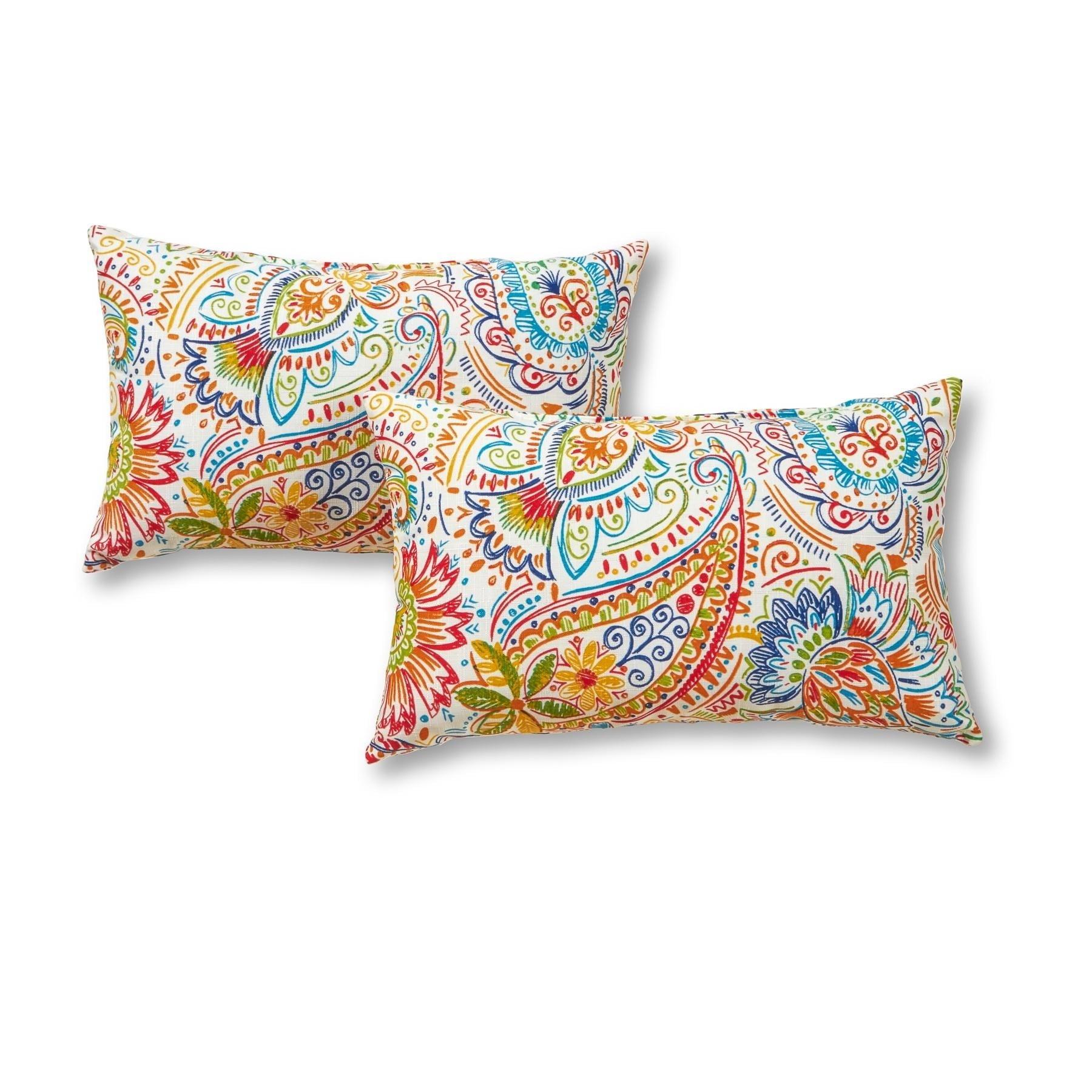 Indoor/Outdoor Reversible Throw Pillow