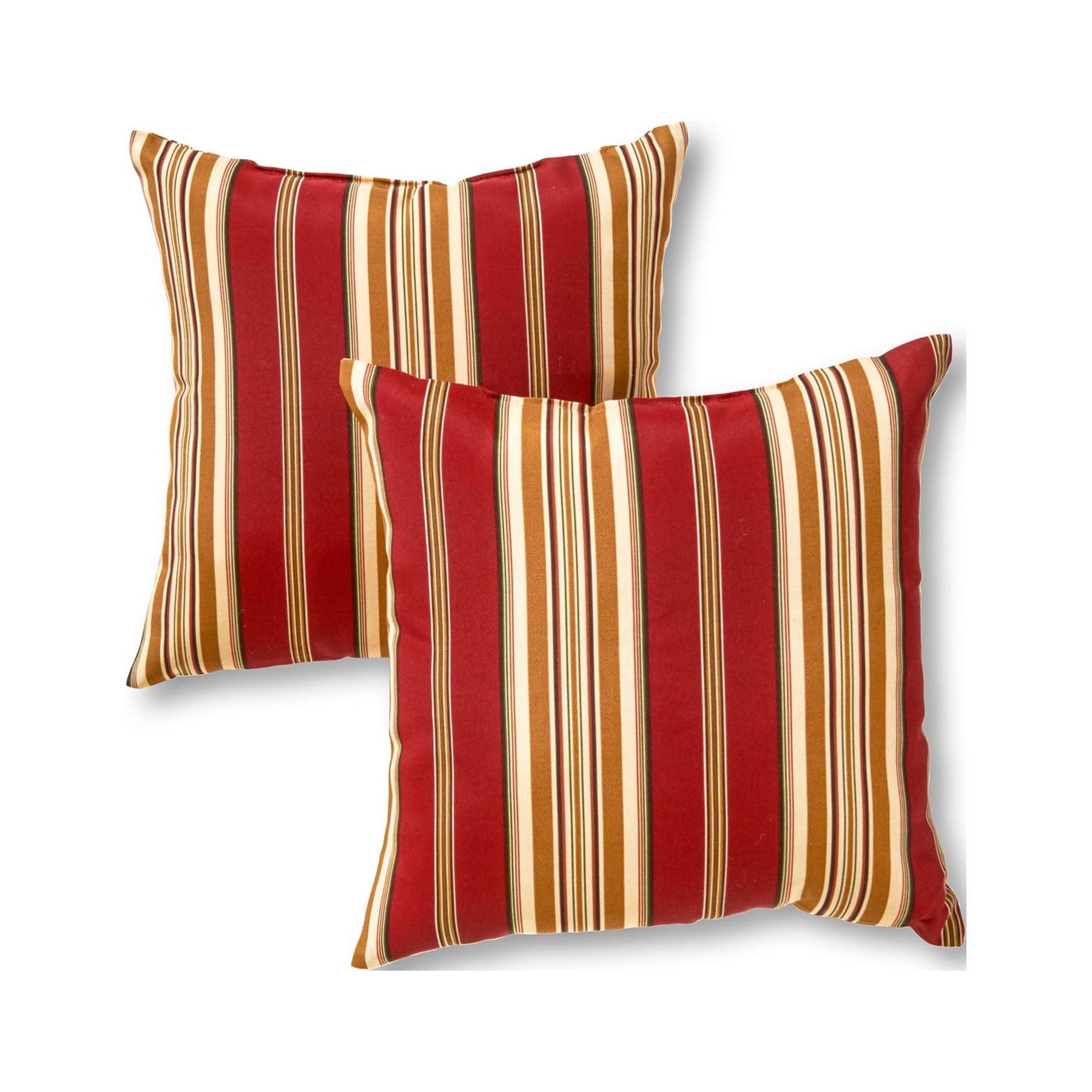 Roma Stripe Square Outdoor Throw Pillow Set for Kids