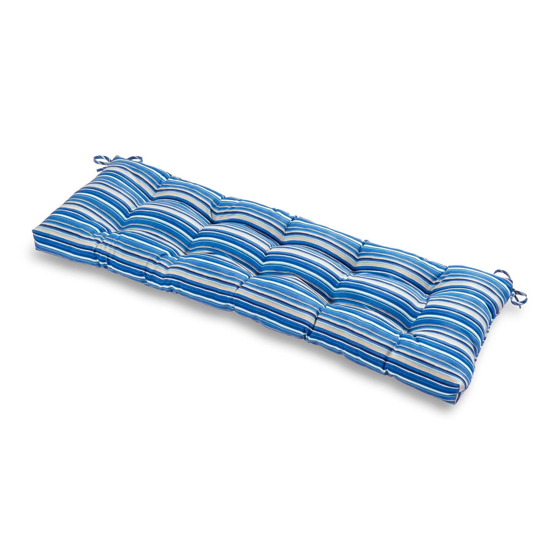 Sapphire Stripe 51" x 18" Reversible Outdoor Bench Cushion